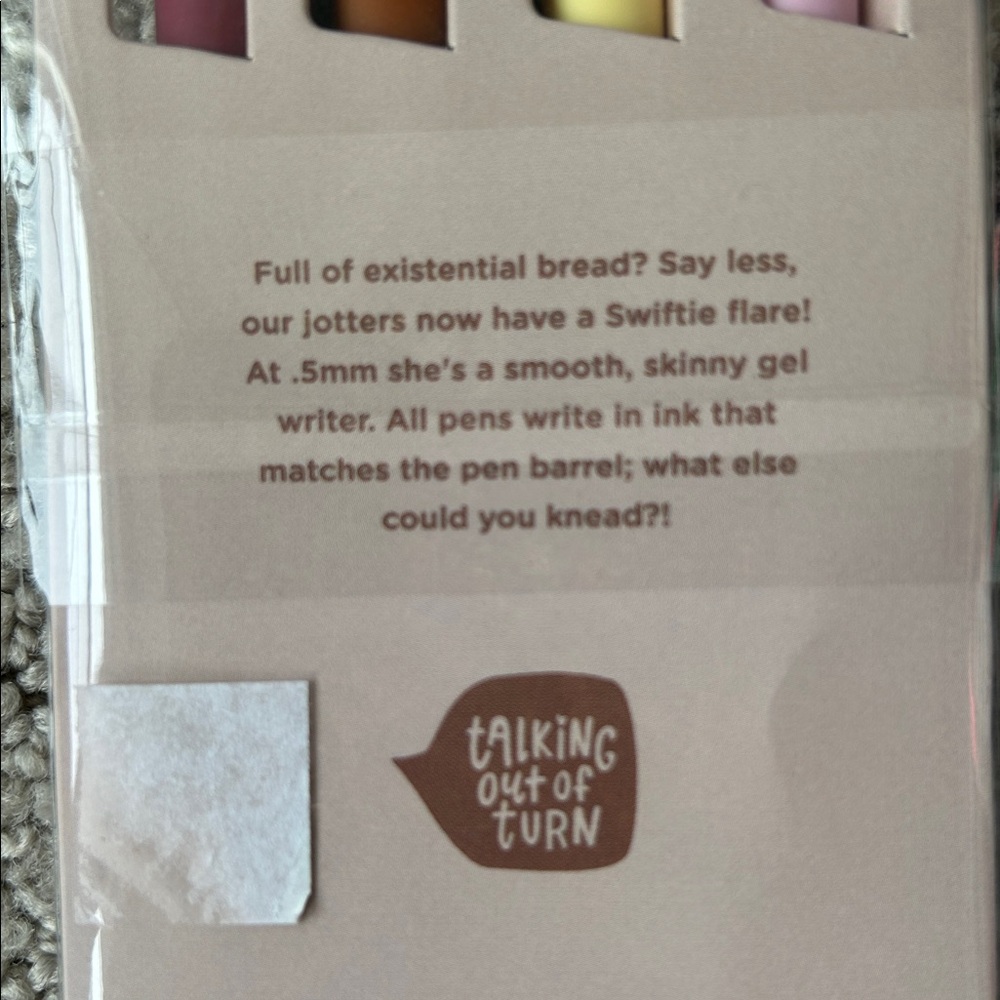 Talking Out of Turn "Loaf of My Life" Jotter Pen Set NEW - Picture 5 of 6